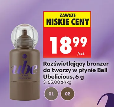 Rozświetlający bronzer do twarzy w płynie Bell Ubelicious promocja w Biedronka