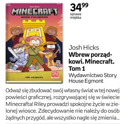 Komiks Wbrew porządkowi Minecraft promocja w Empik