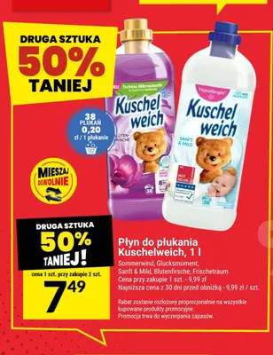 Płyn do płukania Kuschelweich Sanft & Mild promocja w Twój Market