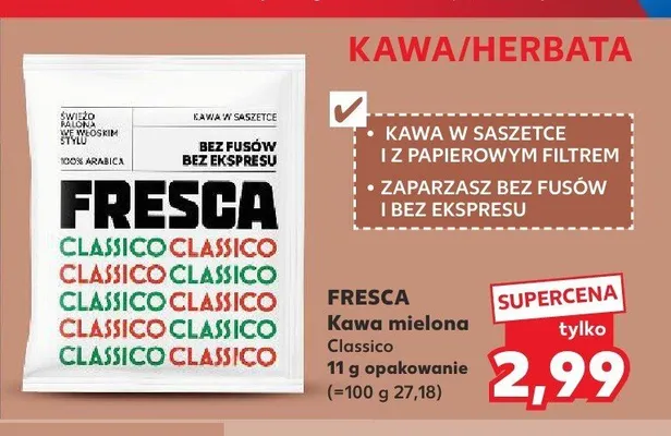 Kawa mielona Fresca Classico promocja w Kaufland
