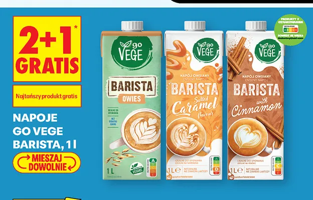 Napój Go Vege Barista cinnamon promocja w Biedronka