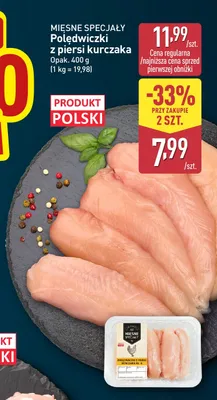 Połędwiczki z piersi kurczaka Mięsne Specjały promocja w Aldi