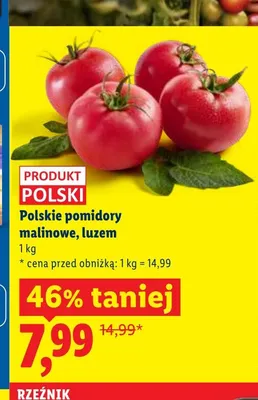Pomidory malinowe luzem polskie promocja w Lidl