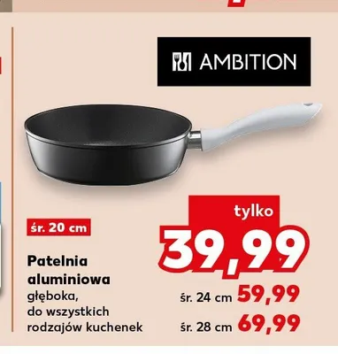 Patelnia aluminiowa głęboka Ambition śr. 20 cm promocja w Kaufland