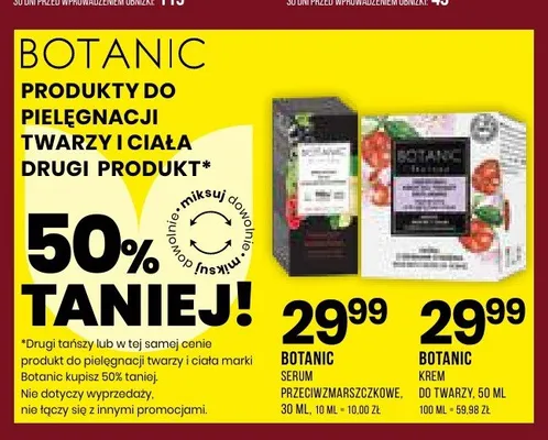 Serum przeciwmarszczkowe Botanic promocja w Drogerie Natura