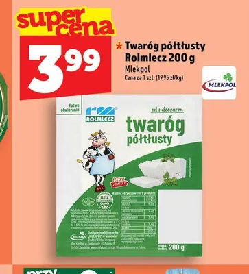 Twaróg półtłusty Rolmlecz promocja w TOPAZ