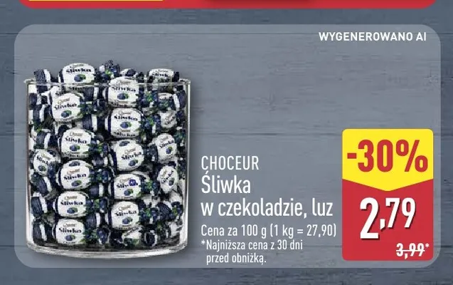 Śliwka w czekoladzie luz Choceur promocja w Aldi