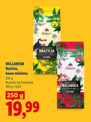 Kawa mielona Barista Kolumbia Bellarom promocja w Lidl