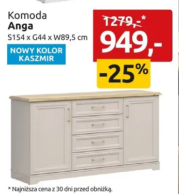 Komoda Anga S154xG44xW89,5cm promocja w Black Red White