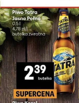 Piwo Tatra Jasne Pełne promocja w Delikatesy Centrum