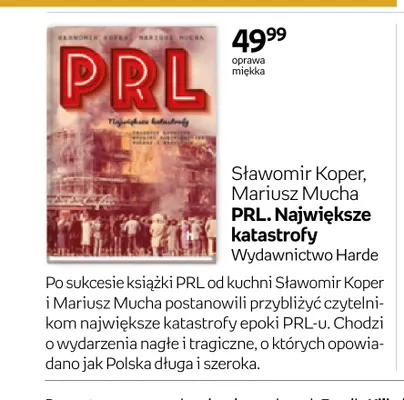 Książka PRL. Największe katastrofy Sławomir Koper, Mariusz Mucha promocja w Empik