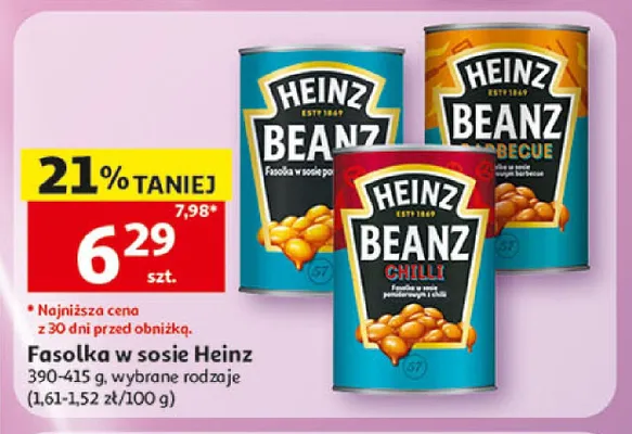 Fasolka w sosie Heinz promocja w Auchan