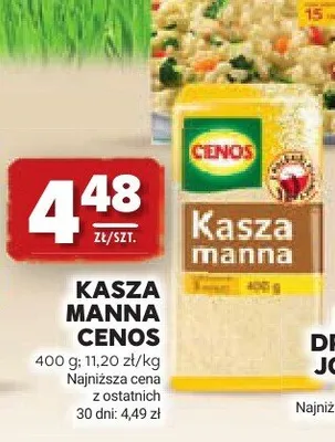 Kasza manna Cenos promocja w Stokrotka