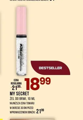 Żel do brwi My Secret promocja w Drogerie Natura