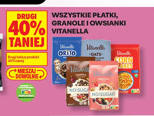 Płatki czekoladowe Orito Vitanella promocja w Biedronka