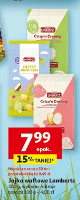 Wafle Crisp'n Creamy, wybrane rodzaje promocja w Auchan