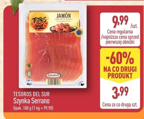 Szynka serrano Wiodąca marka saint azay promocja w Aldi