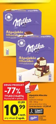 Alpejskie mleczko o smaku śmietankowym promocja w Intermarche