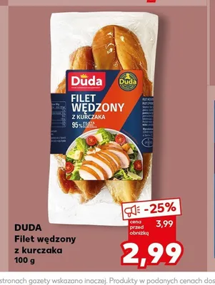 Filet wędzony z kurczaka Duda promocja w Kaufland