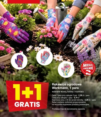 Rękawice ogrodowe Workmann promocja w Twój Market