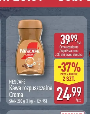 Kawa rozpuszczalna Crema Nescafé promocja w Aldi