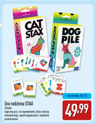 Gra rodzinna Cat Stax promocja w Aldi