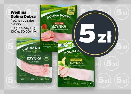 Wędlina szynka drobiowa w plastrach Dolina Dobra promocja w Netto
