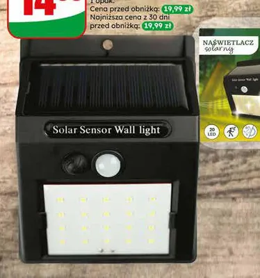 Naświetlacz solarny 20 LED promocja w Dino