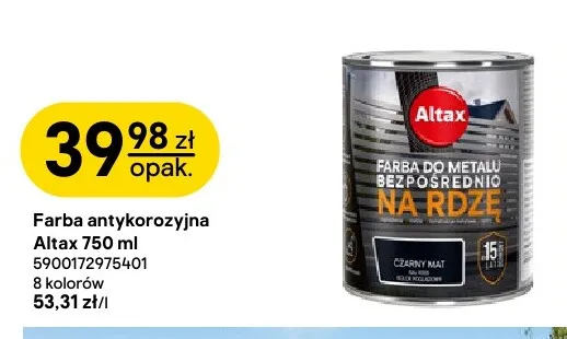 Farba antykorozyjna Altax promocja w Castorama