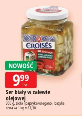 Ser biały w zalewie olejowej oregano i bazylia Croisés promocja w Leclerc