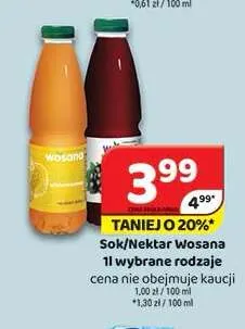 Sok lub nektar Wosana promocja w Delfin