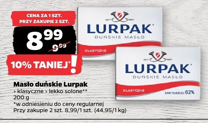 Masło duńskie klasyczne i lekko solone promocja w Netto
