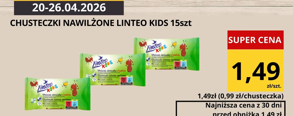 Chusteczki nawilżone promocja w Supeco