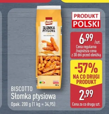 Słomka ptysiowa Biscotto promocja w Aldi