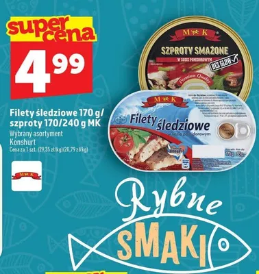 Filety śledziowe w sosie pomidorowym MK promocja w TOPAZ