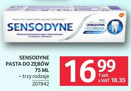 Pasta do zębów Sensodyne 75 ml promocja w Selgros