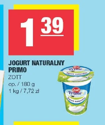 Jogurt naturalny Primo Zott promocja w SPAR