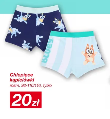 Chłopięce kąpielówki Bluey rozm. 92-110/116 promocja w KiK
