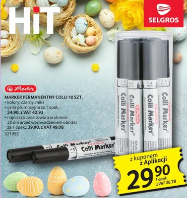 Marker permanentny Colli 10 szt. Herlitz promocja w Selgros