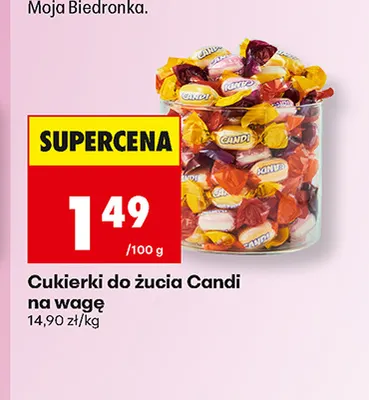 Cukierki do żucia Candi na wagę promocja w Biedronka