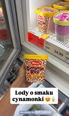 Lody Mucci Cinnamon Roll promocja w Aldi