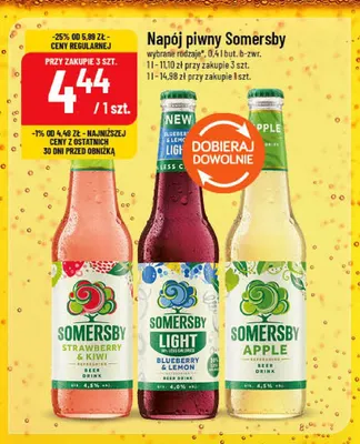Napój piwny Somersby Apple promocja w POLOmarket