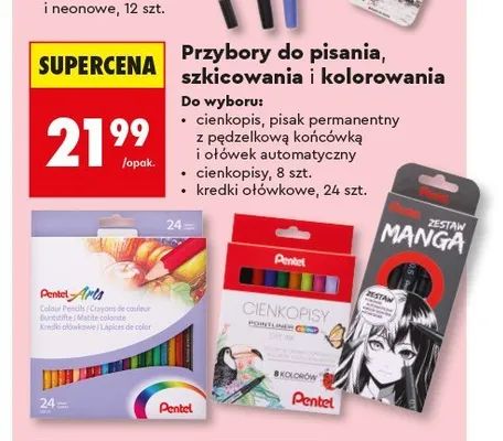 Kredki ołówkowe Pentel promocja w Biedronka