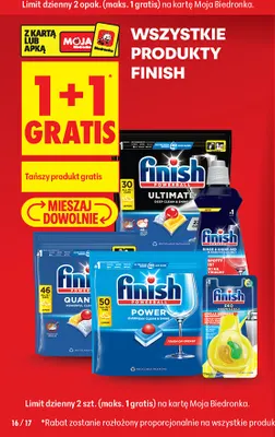 Kapsułki do zmywarki Finish Powerball Ultimate Lemon promocja w Biedronka