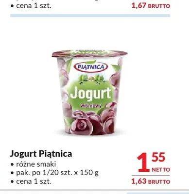 Jogurt Piątnica promocja w Makro