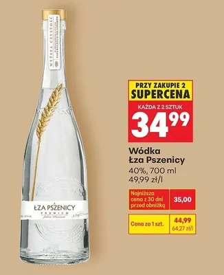 Wódka Łza Pszenicy 40% promocja w Biedronka
