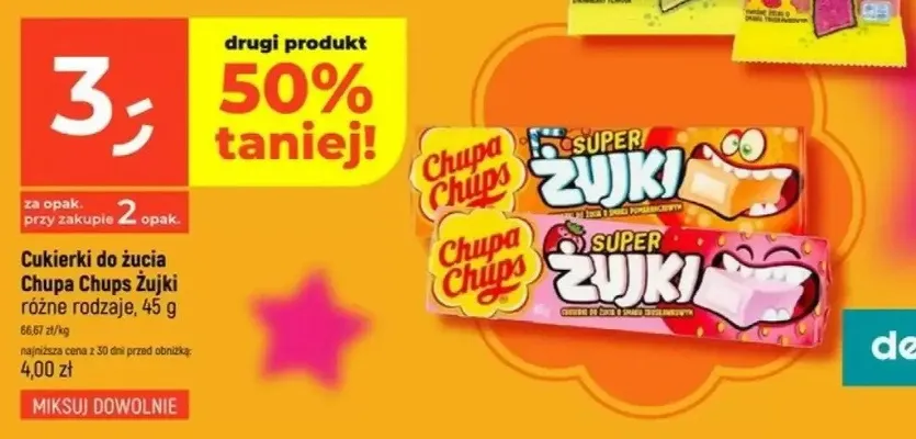 Cukierki do żucia Chupa Chups Żujki promocja w Dealz