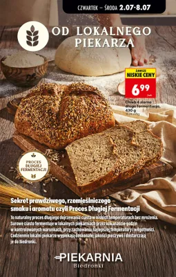 Chleb 4 ziarna długa fermentacja Piekarnia Biedronki promocja w Biedronka