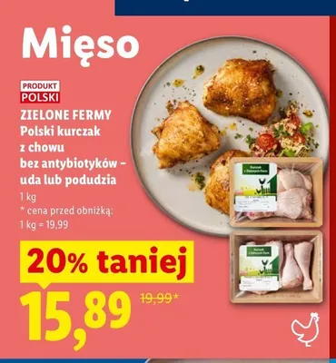Polski kurczak z chowu bez antybiotyków - podudzia Zielone Fermy promocja w Lidl