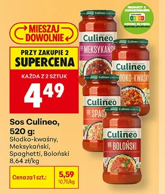 Sos boloński Culineo promocja w Biedronka